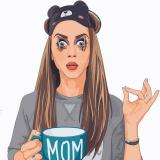 Beautiful mom speaking